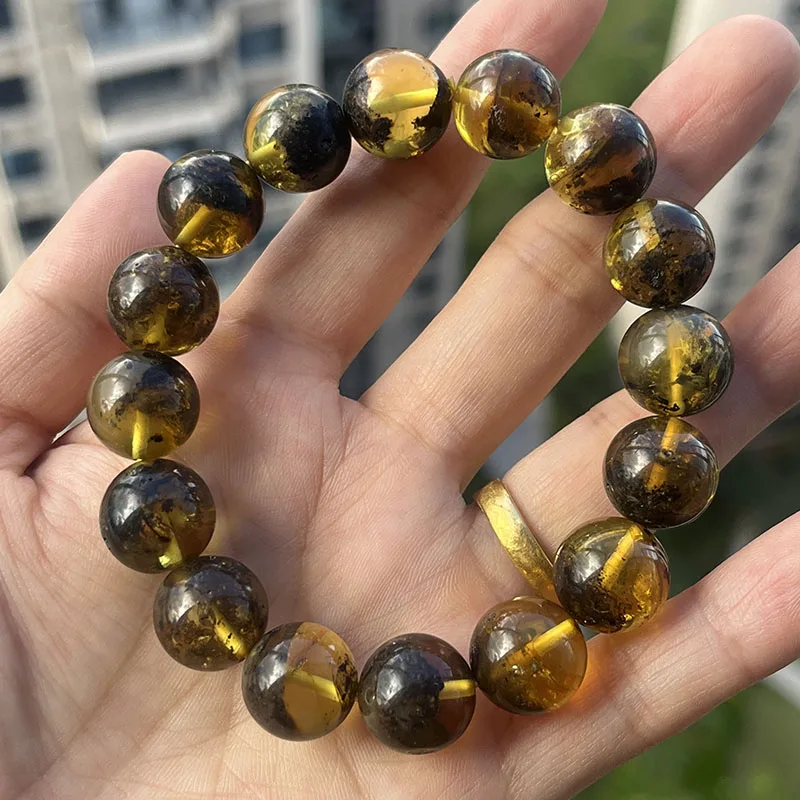 Yoowei Baltic Medical Amber Bracelet for Unisex Original Handmade Fashion Diy Healing Yellow Amber Jewelry Accessories Wholesale