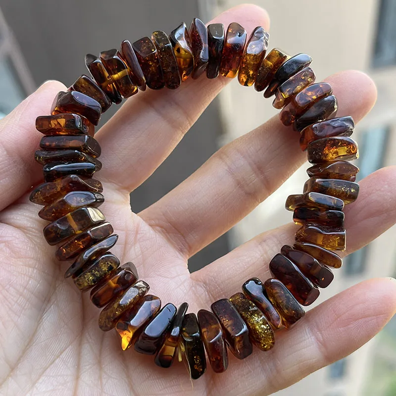 Yoowei Baltic Medical Amber Bracelet for Unisex Original Handmade Fashion Diy Healing Yellow Amber Jewelry Accessories Wholesale