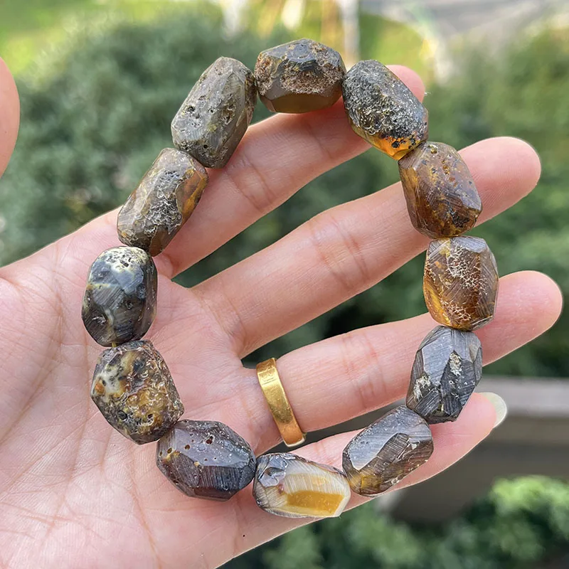 Yoowei Baltic Medical Amber Bracelet for Unisex Original Handmade Fashion Diy Healing Yellow Amber Jewelry Accessories Wholesale
