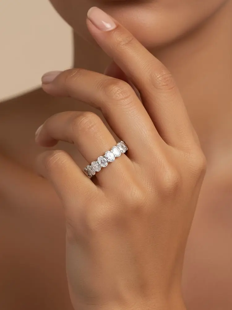 925 Sterling Silver Fashion Original Oval Zircon Ring for Women Gift Engagement Wedding Party Luxury High Quality Fine Jewelry