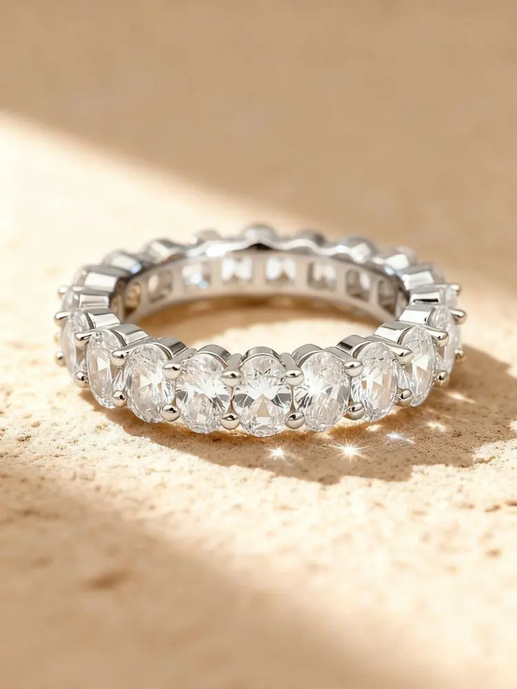 925 Sterling Silver Fashion Original Oval Zircon Ring for Women Gift Engagement Wedding Party Luxury High Quality Fine Jewelry