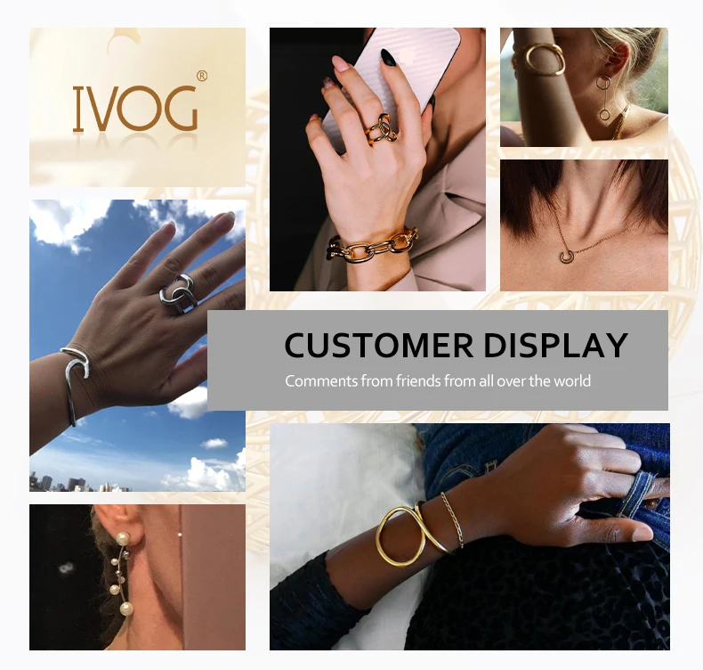 IVOG Hollow Out Design Rings for Women Lines Are Fine and Irregularly Interwoven Rings Fashion Jewelry Gift