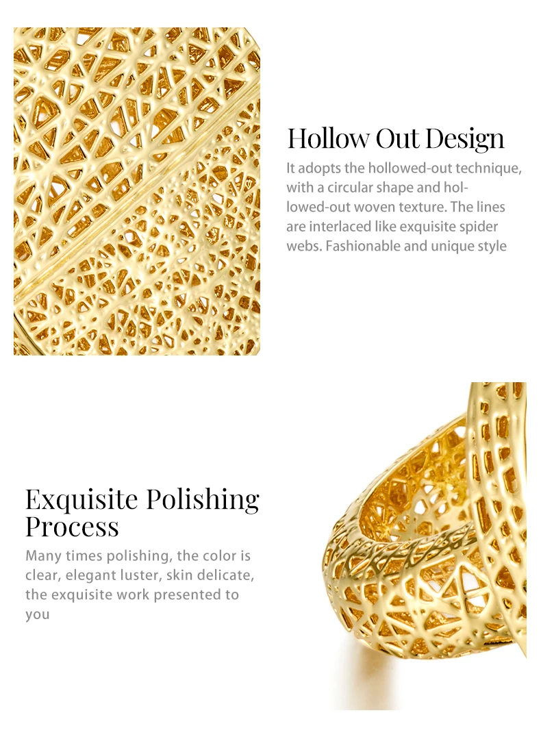 IVOG Hollow Out Design Rings for Women Lines Are Fine and Irregularly Interwoven Rings Fashion Jewelry Gift