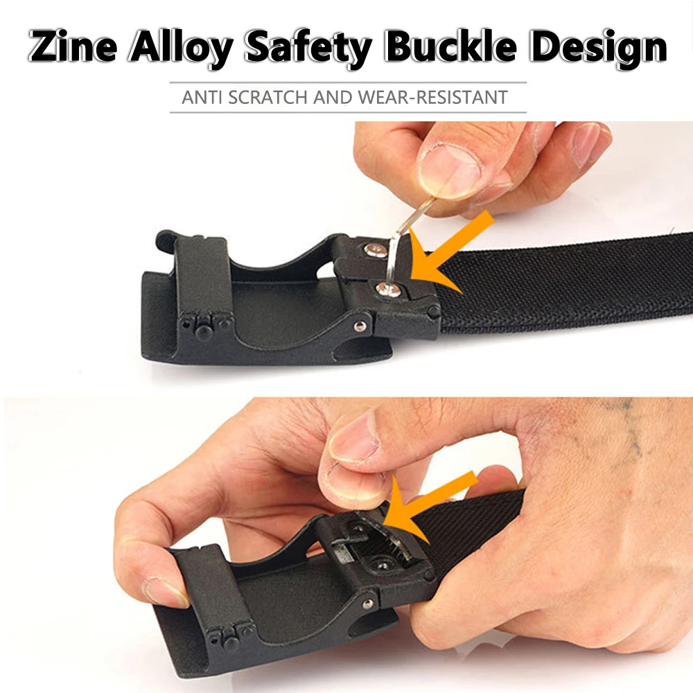 TUSHI Brand 3.8 Wide Thickened Gun Hanging Double-Layer Nylon Cloth Belt Versatile Outdoor Tactical Automatic Buckle Men's Belt