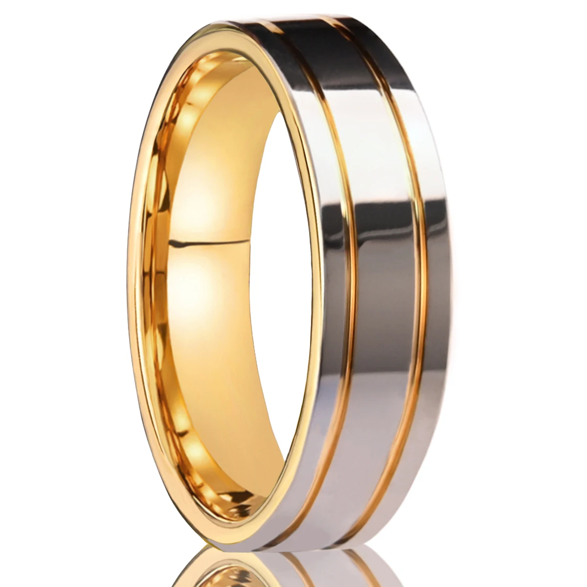 6MM Tungsten Carbide Ring Men's Wedding Bands Couple Engagement Rings Anillos Bague Homme Pareja De Compromiso Fashion Jewelry