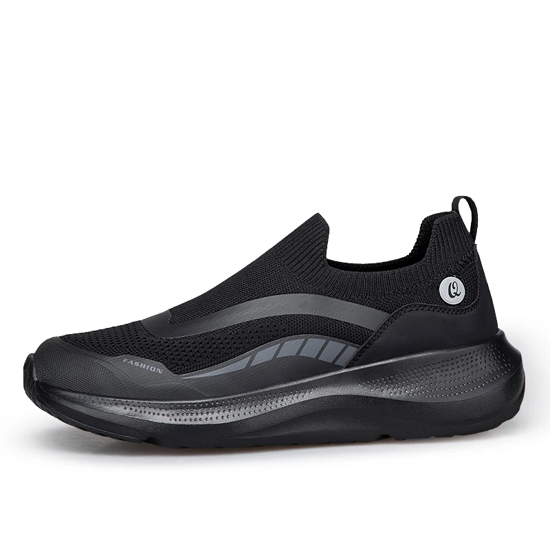 Men's Slip-On Walking Sneakers Breathable Mesh Sports Shoes with Soft Soles Summer Casual Slip-ons High Quality