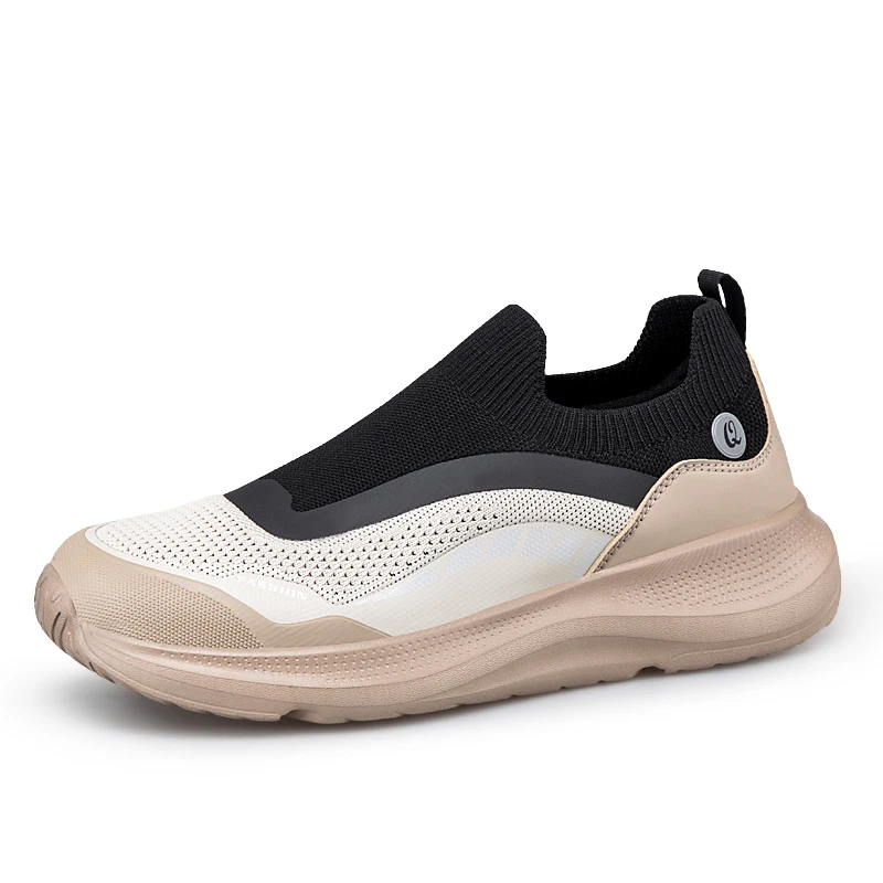 Men's Slip-On Walking Sneakers Breathable Mesh Sports Shoes with Soft Soles Summer Casual Slip-ons High Quality