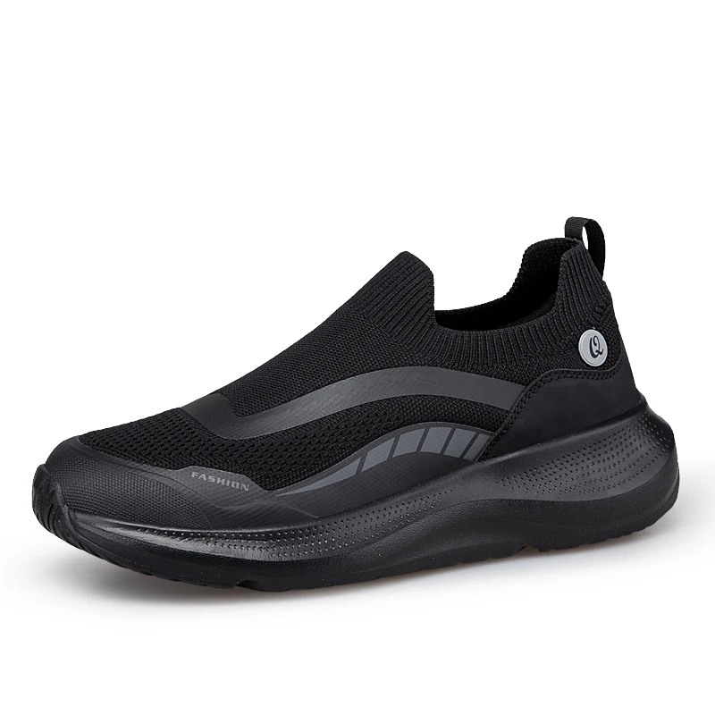 Men's Slip-On Walking Sneakers Breathable Mesh Sports Shoes with Soft Soles Summer Casual Slip-ons High Quality
