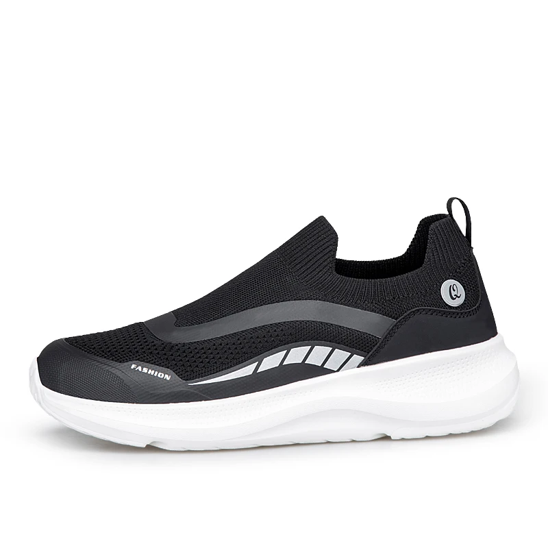 Men's Slip-On Walking Sneakers Breathable Mesh Sports Shoes with Soft Soles Summer Casual Slip-ons High Quality