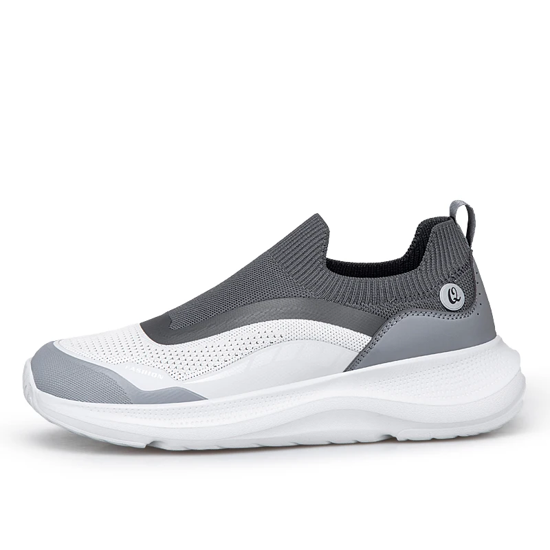 Men's Slip-On Walking Sneakers Breathable Mesh Sports Shoes with Soft Soles Summer Casual Slip-ons High Quality