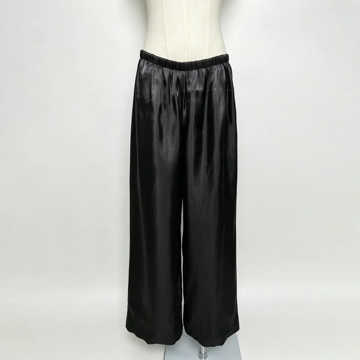 DNBS Satin Finish Women's Loose Balloon Pants, Elastic Cuffed Harem Trousers, Elegant Loungewear for Spring & Summer
