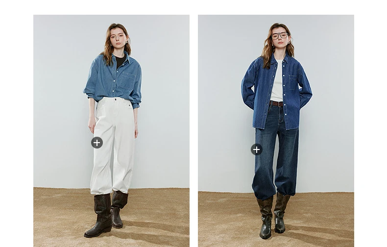 TOYOUTH Women Vintage Casual Denim Shirts 2026 Spring New Loose Outerwear Classic Basic Blouses