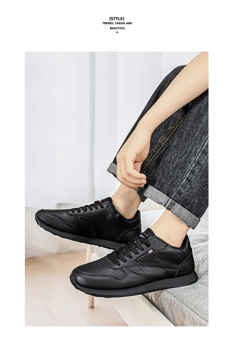 Men's Casual Sports Shoes, White Sneakers, Solid Color Classic, Comfortable and Stylish, Suitable for Walking, Outdoor Training