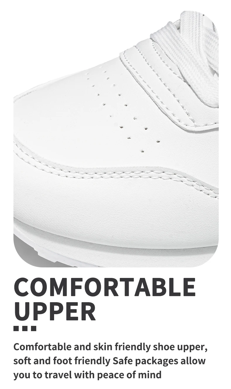 Men's Casual Sports Shoes, White Sneakers, Solid Color Classic, Comfortable and Stylish, Suitable for Walking, Outdoor Training