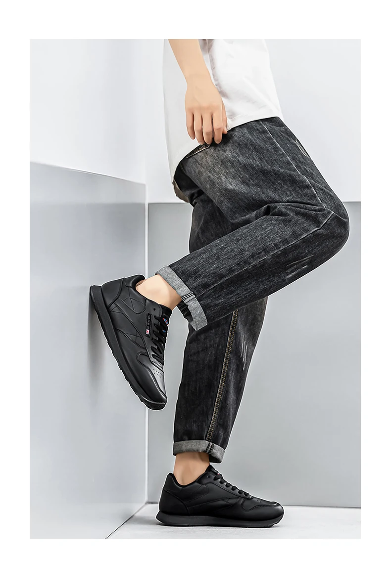 Men's Casual Sports Shoes, White Sneakers, Solid Color Classic, Comfortable and Stylish, Suitable for Walking, Outdoor Training