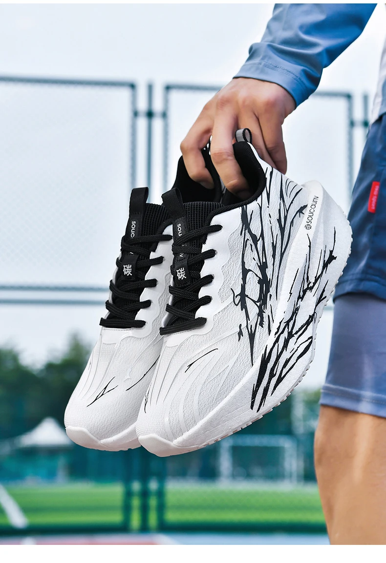 Men Marathon Running Shoes Sports Carbon Board Women's Comfortable Athletic Nonskid Sneakers Casual Basketball Walking Shoes
