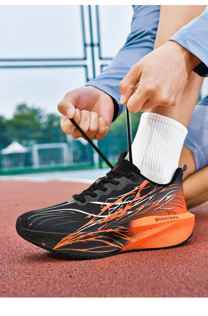Men Marathon Running Shoes Sports Carbon Board Women's Comfortable Athletic Nonskid Sneakers Casual Basketball Walking Shoes