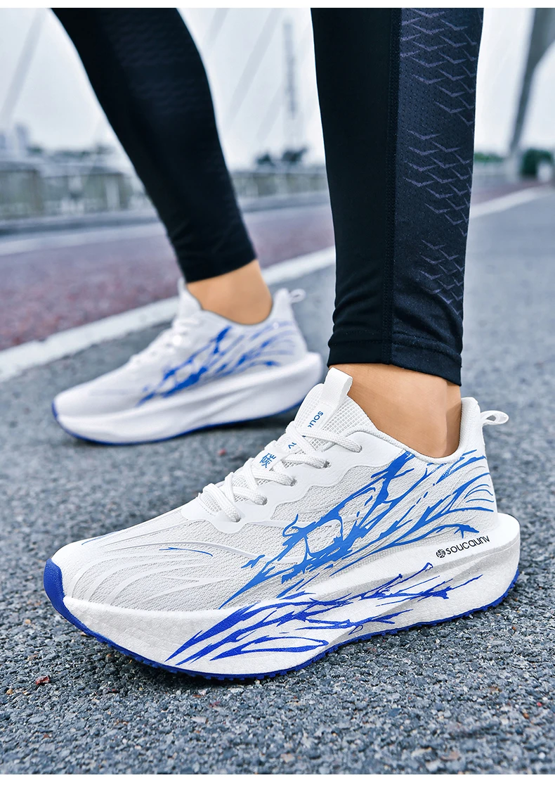 Men Marathon Running Shoes Sports Carbon Board Women's Comfortable Athletic Nonskid Sneakers Casual Basketball Walking Shoes