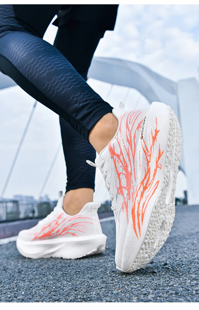 Men Marathon Running Shoes Sports Carbon Board Women's Comfortable Athletic Nonskid Sneakers Casual Basketball Walking Shoes