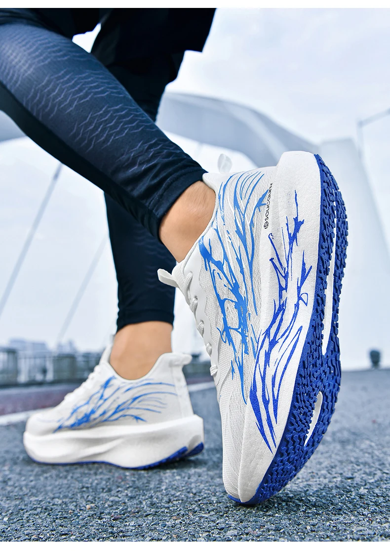 Men Marathon Running Shoes Sports Carbon Board Women's Comfortable Athletic Nonskid Sneakers Casual Basketball Walking Shoes