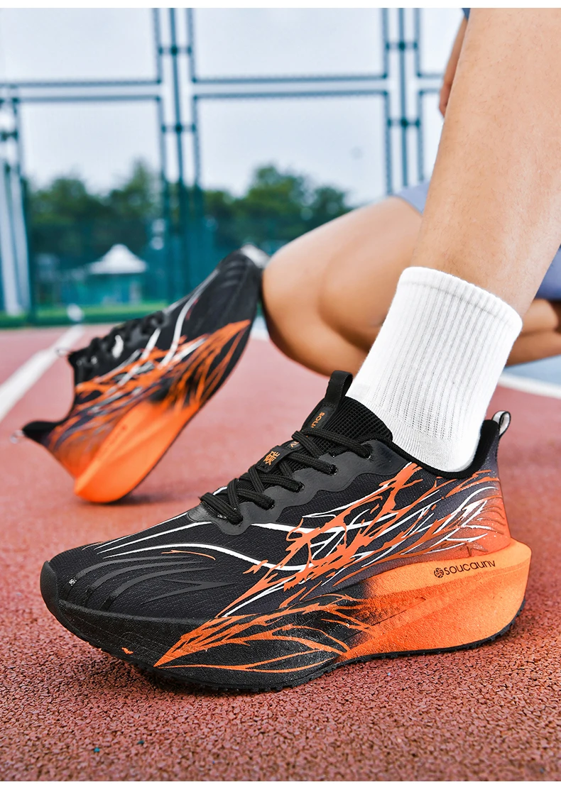 Men Marathon Running Shoes Sports Carbon Board Women's Comfortable Athletic Nonskid Sneakers Casual Basketball Walking Shoes