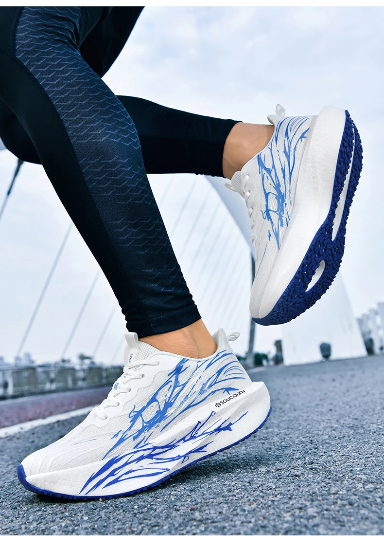 Men Marathon Running Shoes Sports Carbon Board Women's Comfortable Athletic Nonskid Sneakers Casual Basketball Walking Shoes