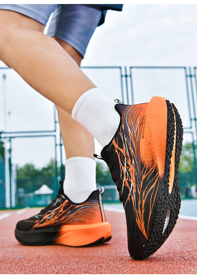 Men Marathon Running Shoes Sports Carbon Board Women's Comfortable Athletic Nonskid Sneakers Casual Basketball Walking Shoes