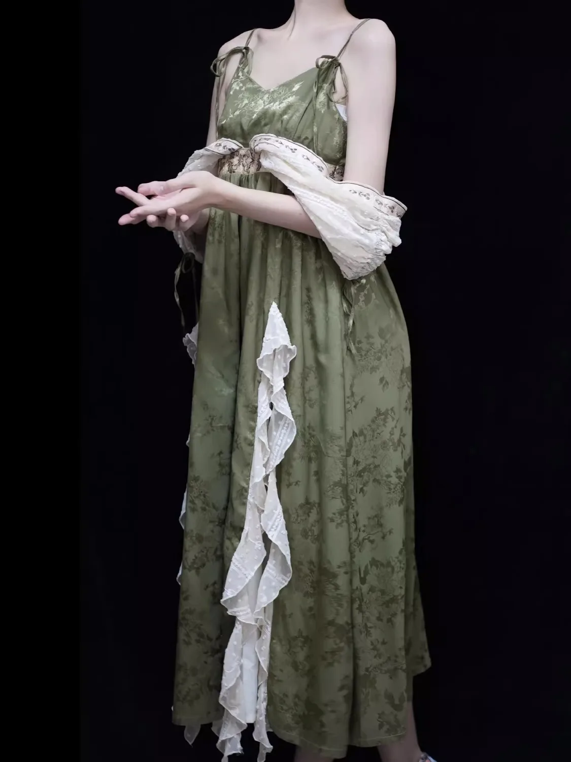 Retro New Palace Style Lolita Jacquard Elegant Dress Y2K Vintage Cosplay Daily Temperament Gorgeous Elegant Queen Princess Dress