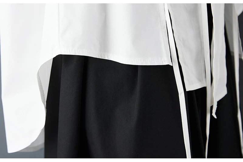 Asymmetrical Oversized White Vintage Shirt Women New Long Sleeve Loose Casual Korean Blouse Tops Clothing Spring Autumn 2026