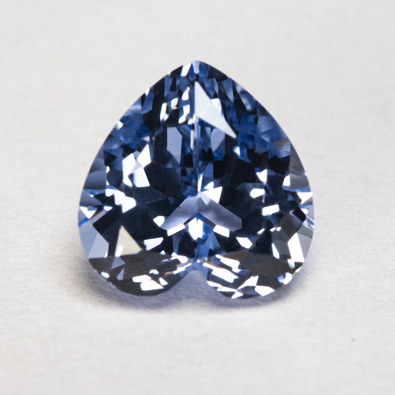 Lab Grown Sapphire Heart Shape Cornflower Color High Quality for DIY Jewelry Making Ring Main Materials Certificate