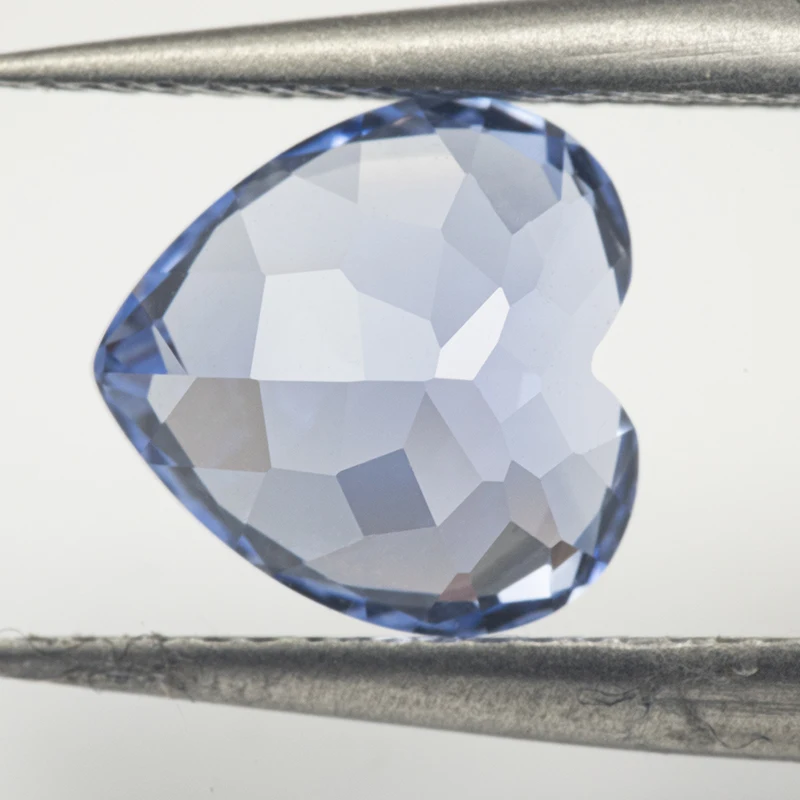 Lab Grown Sapphire Heart Shape Cornflower Color High Quality for DIY Jewelry Making Ring Main Materials Certificate