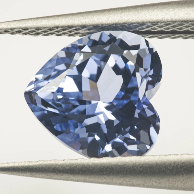 Lab Grown Sapphire Heart Shape Cornflower Color High Quality for DIY Jewelry Making Ring Main Materials Certificate