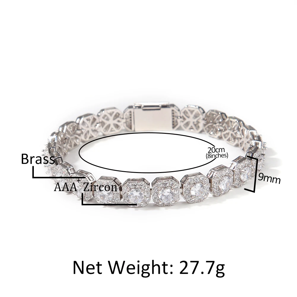 UWIN Cluster Floral Cubic Zircon Necklaces for Women 9mm AAA Iced Out Bling CZ Necklaces Silver Color Fashion Jewelry for Gift