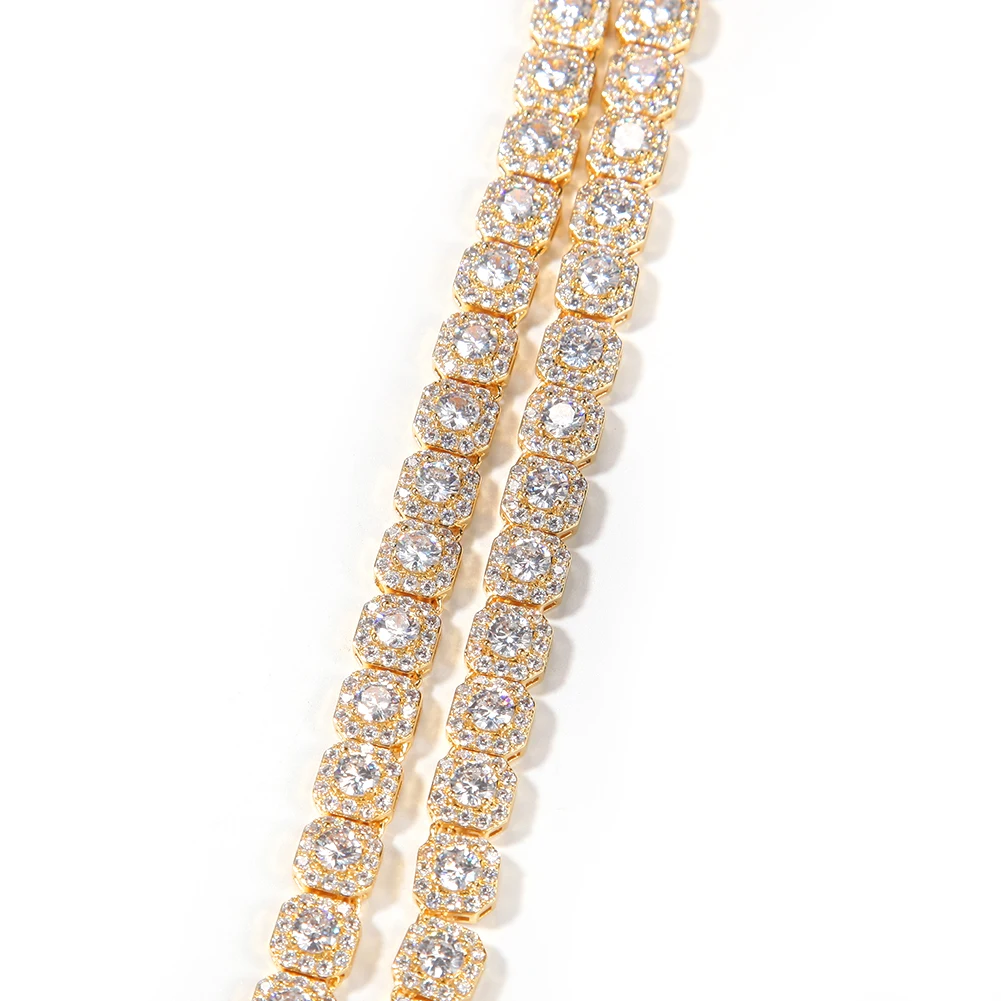 UWIN Cluster Floral Cubic Zircon Necklaces for Women 9mm AAA Iced Out Bling CZ Necklaces Silver Color Fashion Jewelry for Gift