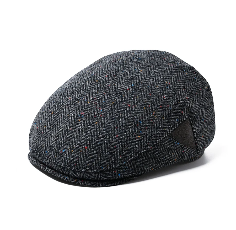 Jangoul Wool Tweed Herringbone Irish Cap Men Women Beret Cabbie Driver Hat Newsboy Caps Golf Ivy Flat Hats