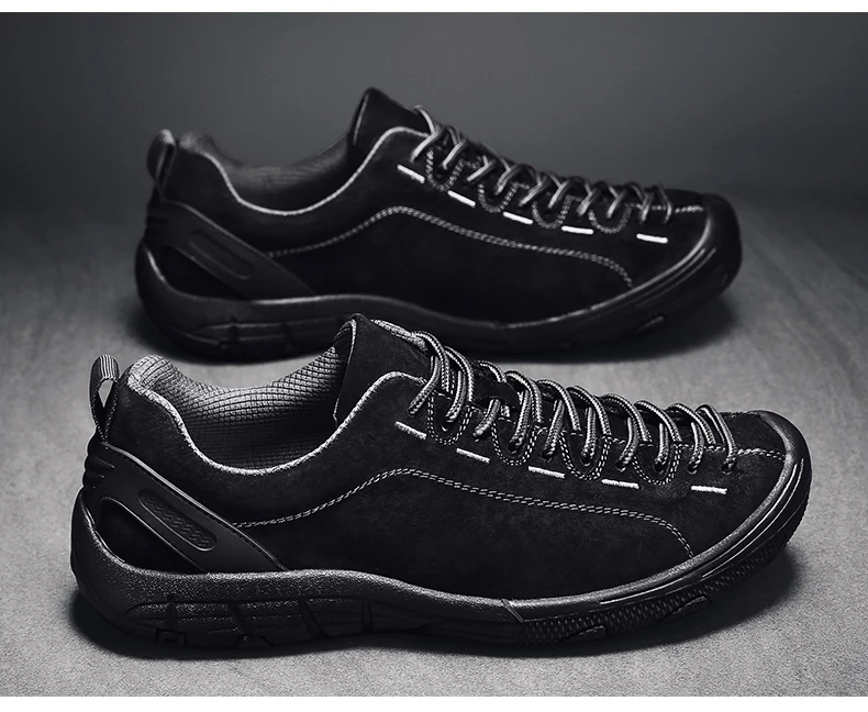 Genuine Leather Men's Shoes Outdoor Non-slip Sneakers Breathable Large Size Casual Shoes Fashion Flats Boat Shoes Men Loafers