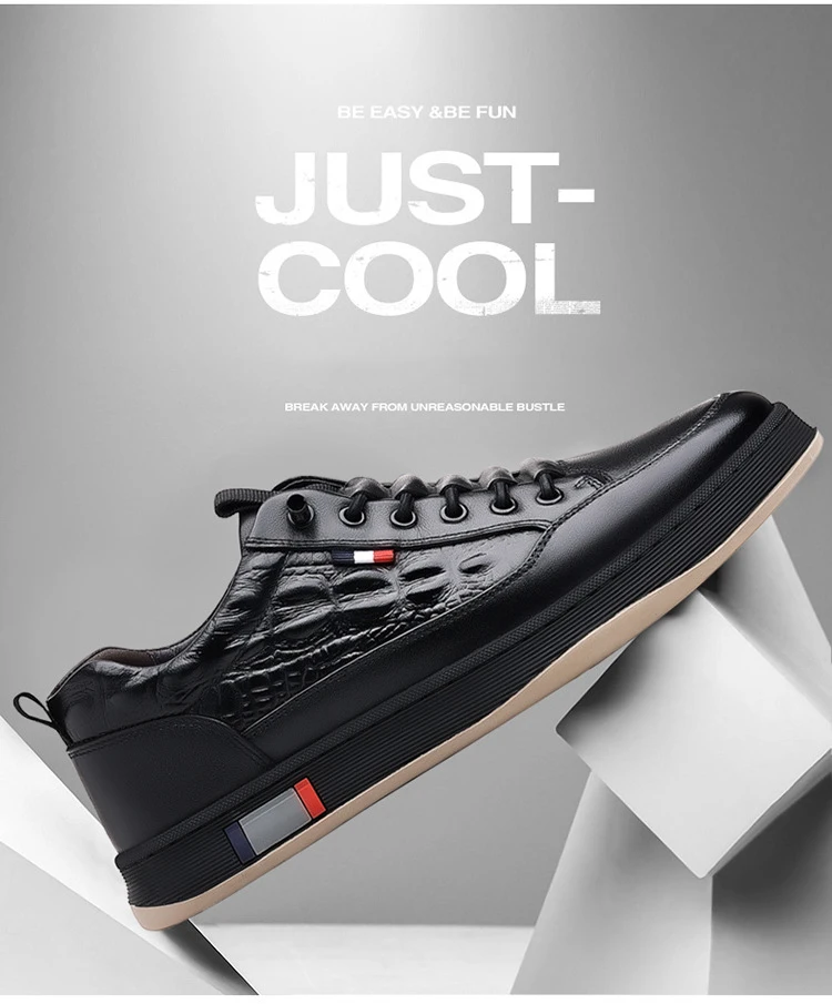 New Autumn Winter Men Sneakers Casual Genuine Leather Outdoor Sport Men Trekking Leather Shoes Climbing Hunting Vulcanize Shoes