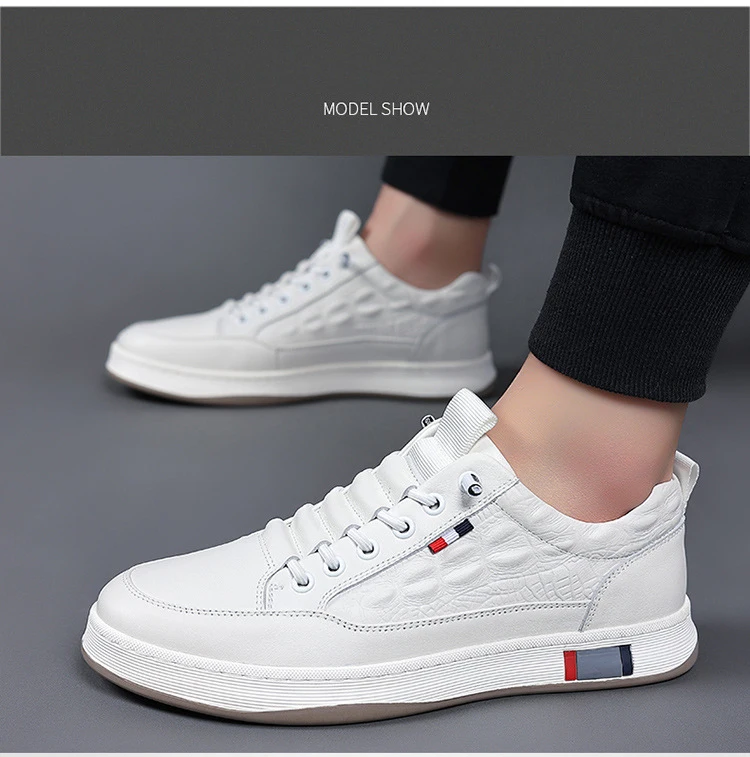 New Autumn Winter Men Sneakers Casual Genuine Leather Outdoor Sport Men Trekking Leather Shoes Climbing Hunting Vulcanize Shoes