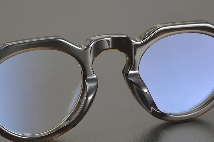 55464 High Quality Acetate Glasses Vintage Round Men Optical Prescription Eyeglasses Frame Women Korea Luxury Brand Eyewear