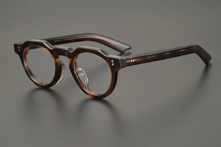 55464 High Quality Acetate Glasses Vintage Round Men Optical Prescription Eyeglasses Frame Women Korea Luxury Brand Eyewear