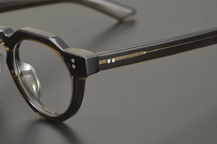 55464 High Quality Acetate Glasses Vintage Round Men Optical Prescription Eyeglasses Frame Women Korea Luxury Brand Eyewear