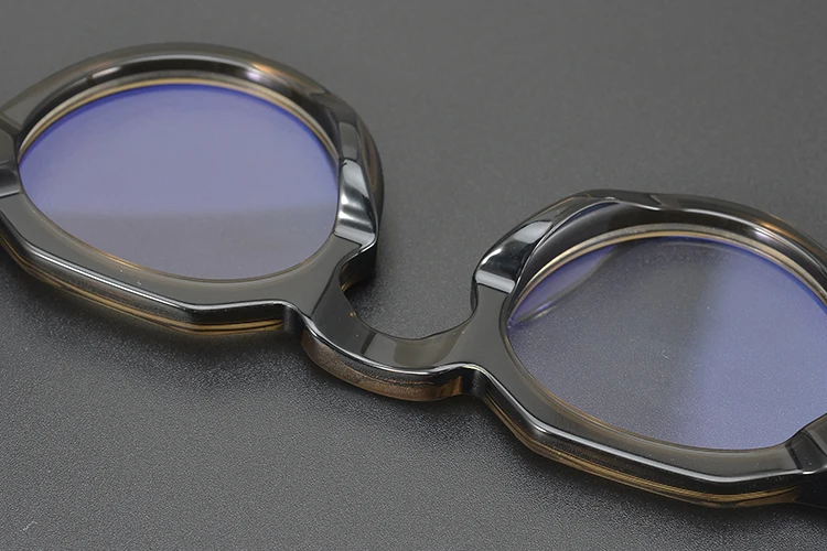 55464 High Quality Acetate Glasses Vintage Round Men Optical Prescription Eyeglasses Frame Women Korea Luxury Brand Eyewear