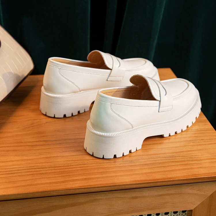 AIYUQI Spring Shoes Female British Style Thick-soled College Style Casual Loafers Genuine Leather Fashion Shoes Girls WHSLE MTO