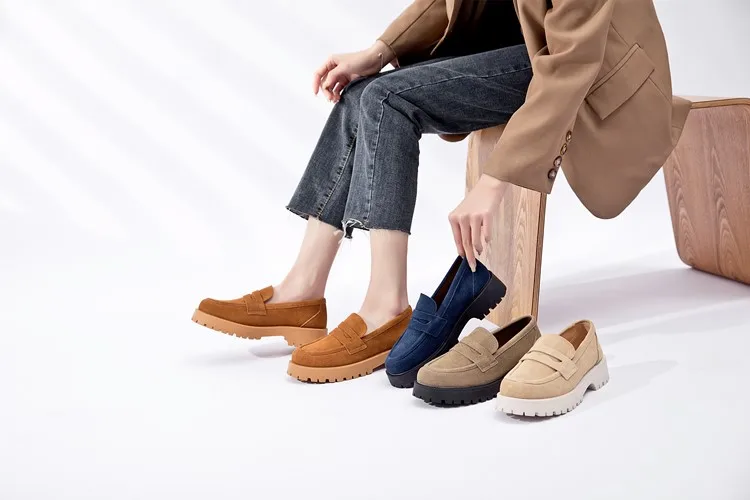 AIYUQI Spring Shoes Female British Style Thick-soled College Style Casual Loafers Genuine Leather Fashion Shoes Girls WHSLE MTO