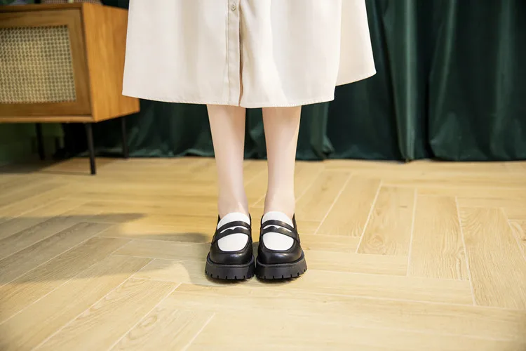AIYUQI Spring Shoes Female British Style Thick-soled College Style Casual Loafers Genuine Leather Fashion Shoes Girls WHSLE MTO