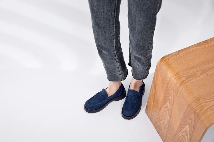 AIYUQI Spring Shoes Female British Style Thick-soled College Style Casual Loafers Genuine Leather Fashion Shoes Girls WHSLE MTO