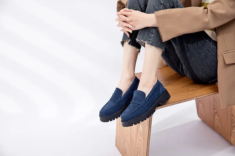 AIYUQI Spring Shoes Female British Style Thick-soled College Style Casual Loafers Genuine Leather Fashion Shoes Girls WHSLE MTO