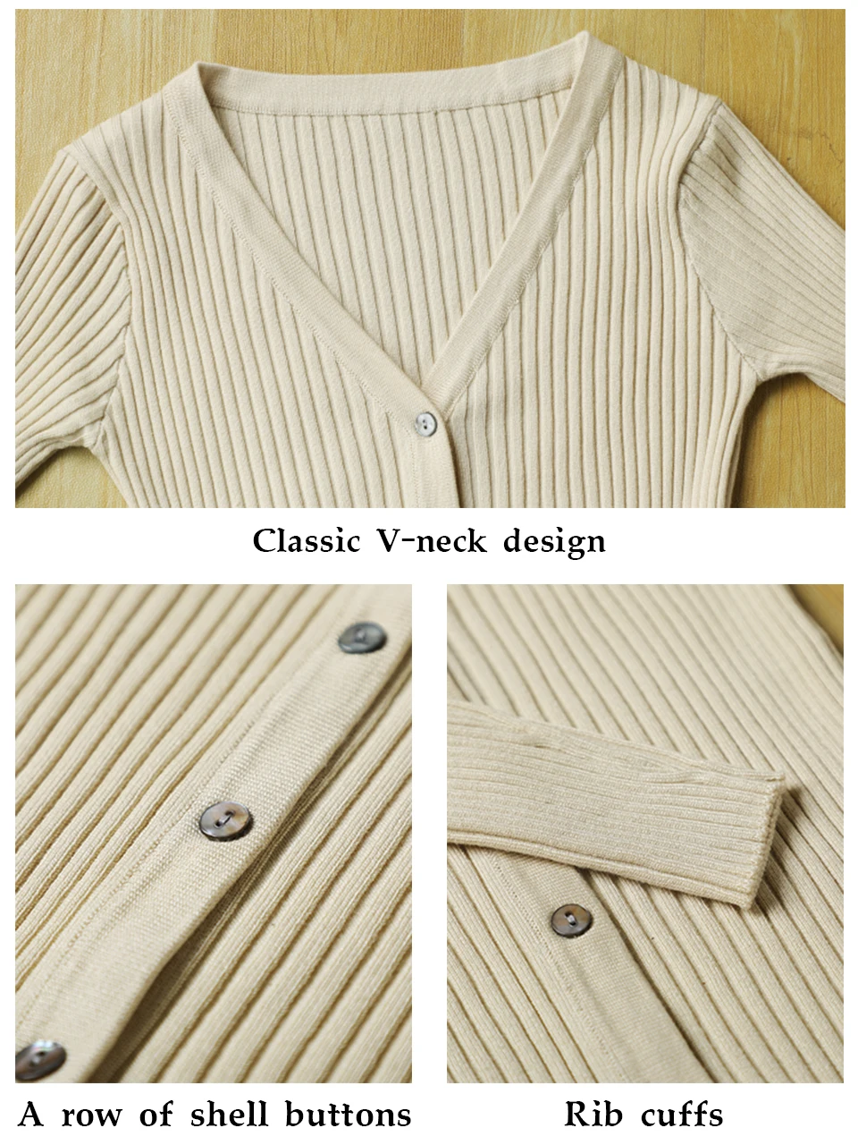 Cardigan Female Black Cropped Korean Style Knitted Sweater Long Sleeve Top Sweaters Knit Ladies Women's Coat Spring 2025 Blouses