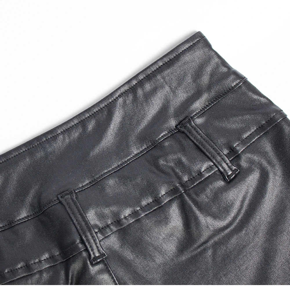 Sexy Black PU Casual Fashion Summer Shorts Women Clothing Goth Faux Leather High Waisted Womens Shorts Y2K Hot Woman Short Pants