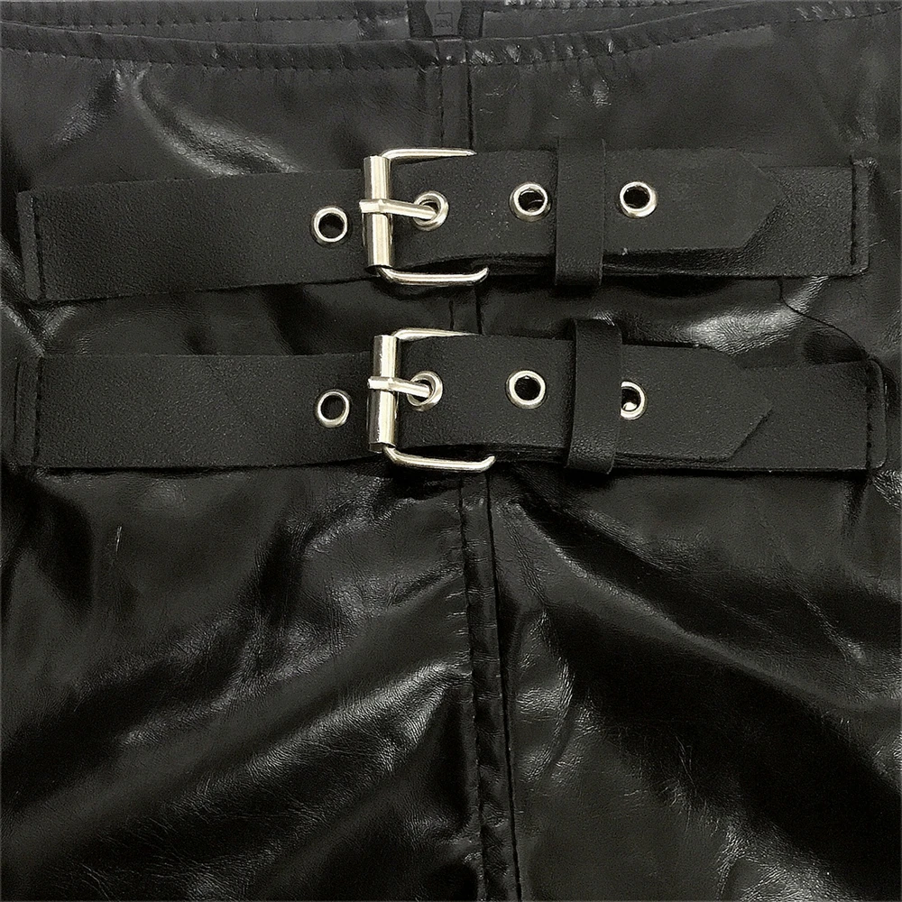 Sexy Black PU Casual Fashion Summer Shorts Women Clothing Goth Faux Leather High Waisted Womens Shorts Y2K Hot Woman Short Pants